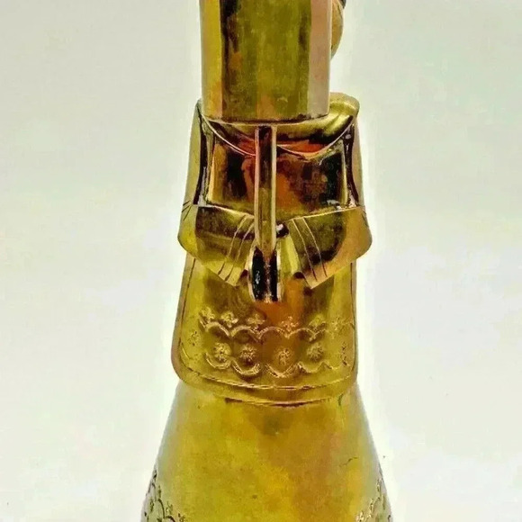 Bishop / Acolyte Stamped Brass Candle Holder Mexico 6.25” Unique Rare - Picture 2 of 5